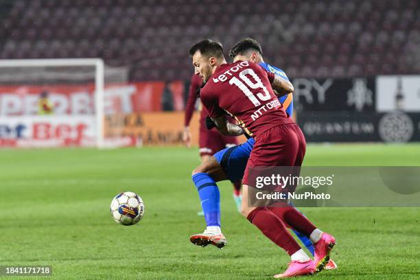 Vasile Mogos is in action during the match between CFR Cluj and FCSB at Dr. Constantin Radulescu Stadium in Cluj-Napoca, Romania, on December 10,...