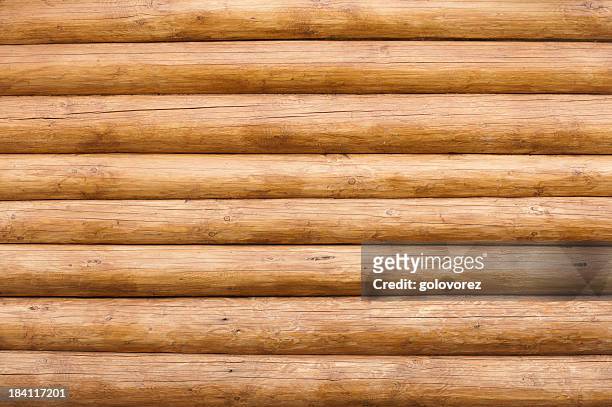 木製の壁 - log ストックフォトと画像