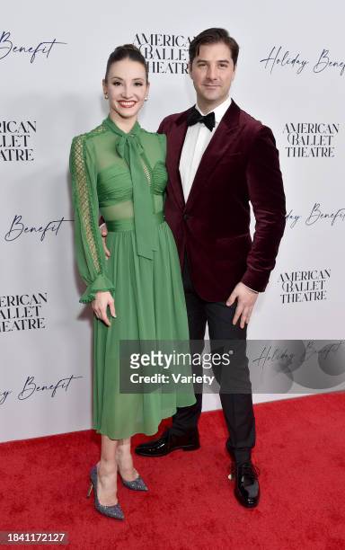 Christine Shevchenko and Alex Dimattia at the American Ballet Theatre's Holiday Benefit at The Beverly Hilton Hotel on December 11, 2023 in Los...