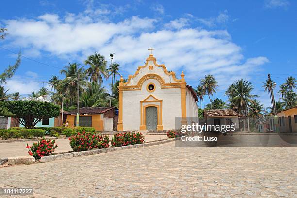 church in small village near the beach (brazil) - pernambuco state stock pictures, royalty-free photos & images