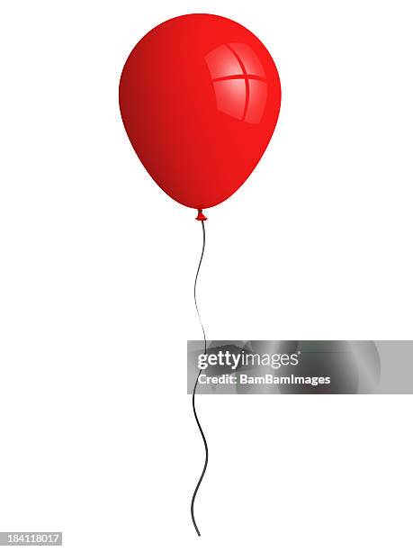 red balloon - rode draad stockfoto's en -beelden