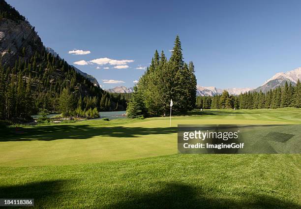 ideal campo de golf - banff springs golf course fotografías e imágenes de stock