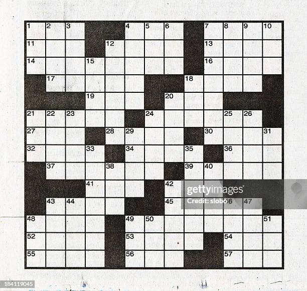 crossword puzzle - kruiswoordpuzzel stockfoto's en -beelden