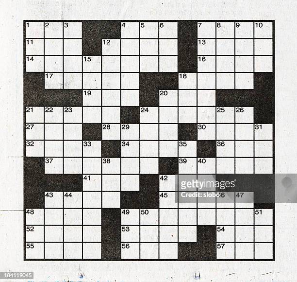crossword puzzle - korsord bildbanksfoton och bilder