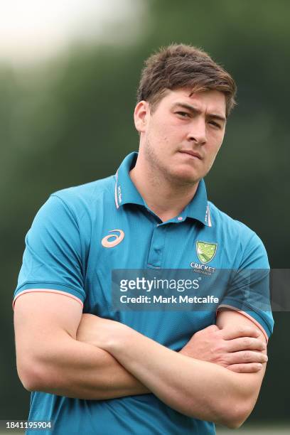 Matthew Renshaw of the Prime Ministers XI looks on during a delay to the start of play due to an overnight storm during day four of the Tour match...