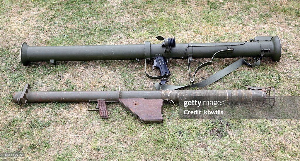 Second world war era anti-tank bazooka guns