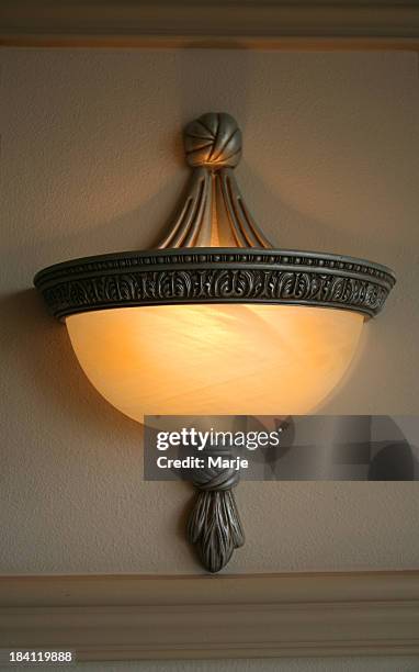 wall lamp - sconce stock pictures, royalty-free photos & images