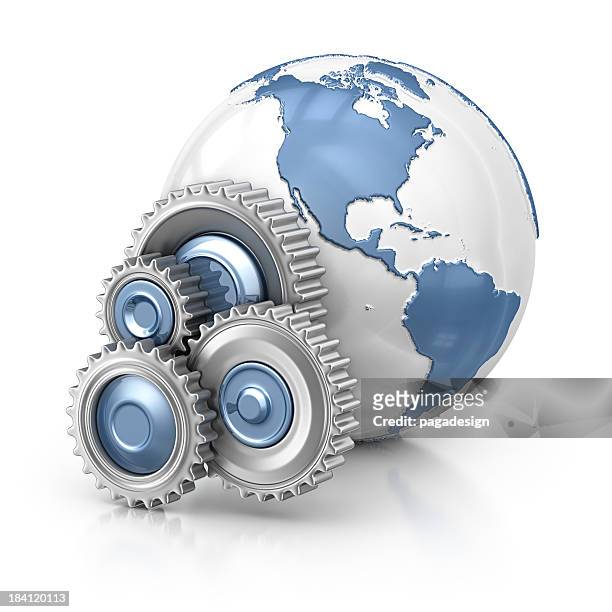 earth and gears - planetary gear stock pictures, royalty-free photos & images