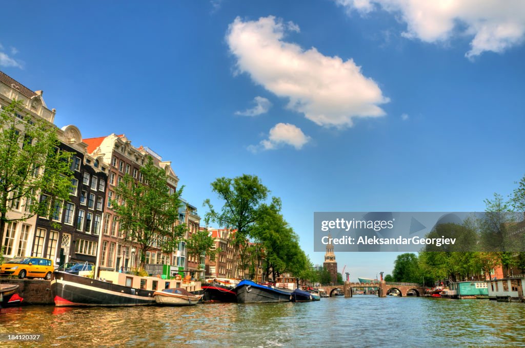 Amsterdam Kanal, der Munttoren (tower) im Centrum