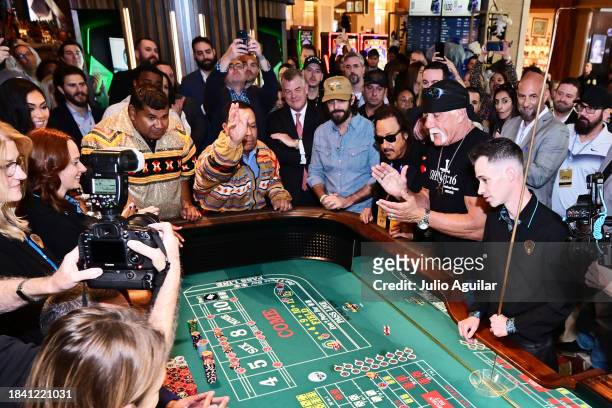 Larry Howard, Marcellus W. Osceola Jr., ThomasRhett, Jimmy Hart, and Hulk Hogan attend a New Era In Florida Gaming Event at Seminole Hard Rock Hotel...
