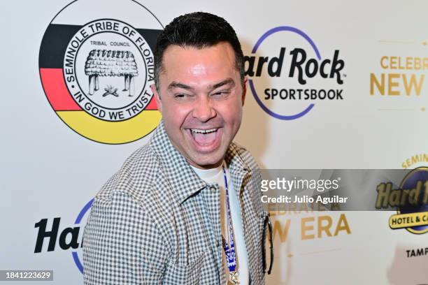 Nick Swisher attends a New Era In Florida Gaming Event at Seminole Hard Rock Hotel & Casino Tampa on December 08, 2023 in Tampa, Florida.