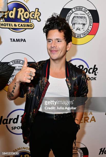 Rudy Mancuso attends a New Era In Florida Gaming Event at Seminole Hard Rock Hotel & Casino Tampa on December 08, 2023 in Tampa, Florida.