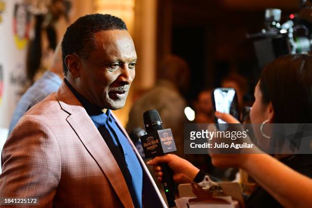 Tim Brown attends a New Era In Florida Gaming Event at Seminole Hard Rock Hotel & Casino Tampa on December 08, 2023 in Tampa, Florida.