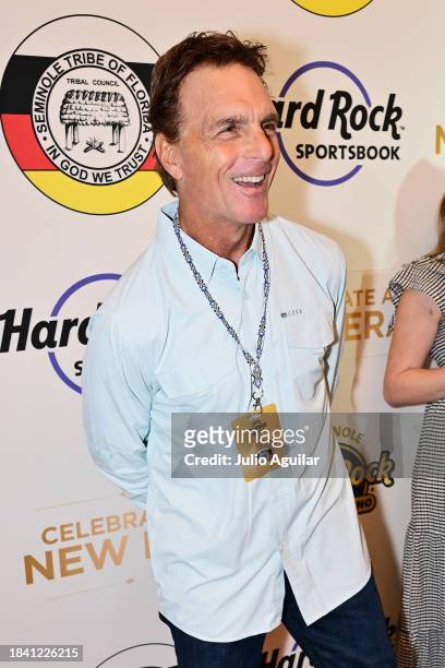 Doug Flutie attends a New Era In Florida Gaming Event at Seminole Hard Rock Hotel & Casino Tampa on December 08, 2023 in Tampa, Florida.