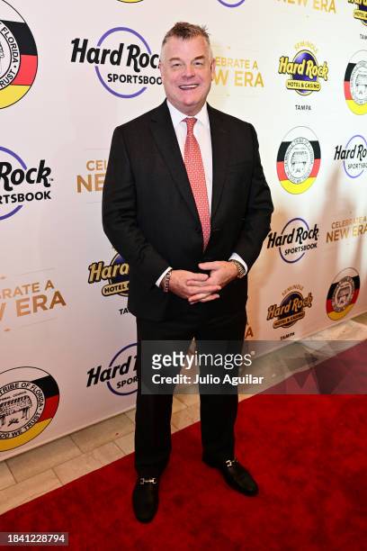 Seminole Hard Rock COO David Hoenemeyer attends a New Era In Florida Gaming Event at Seminole Hard Rock Hotel & Casino Tampa on December 08, 2023 in...