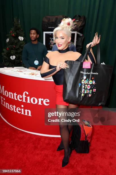 Joelle James visits the Montefiore Einstein gift suite during iHeartRadio z100's Jingle Ball 2023 Presented By Capital One at Madison Square Garden...