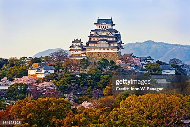 himeji castle, himeji, honshu, japan - himeji foto e immagini stock