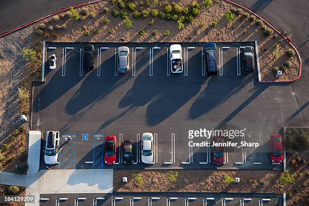 parking lot - ariel stock pictures, royalty-free photos & images