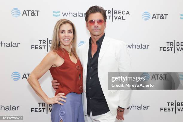 Journalist/writer Leila Cobo and actor/author John Stamos attend the Tribeca Storytellers: John Stamos at Tribeca Festival during Art Basel Miami...