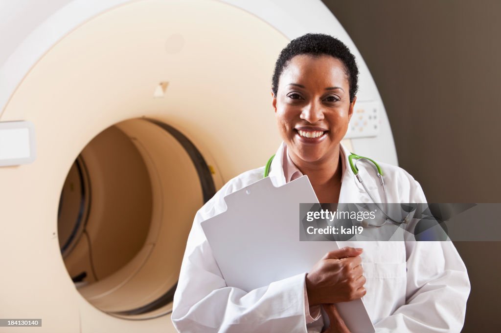 Radiologist with integrated PET-CT scanner