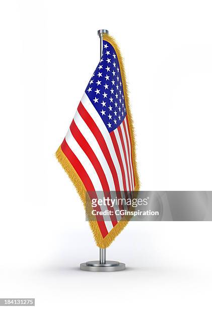 american flag with golden fringes. - fringing 個照片及圖片檔
