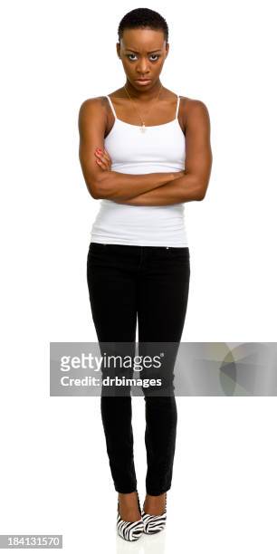 female portrait - angry black woman stock pictures, royalty-free photos & images