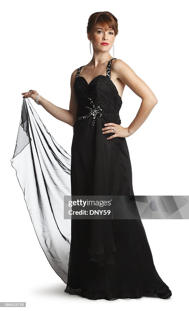 Frau im Abendkleid