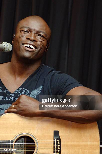 Seal during "The Pursuit of Happyness" Press Conference with Will Smith and Seal at Beverly Hilton Hotel in Beverly Hills, California, United States.