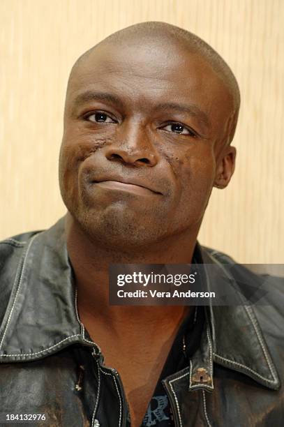 Seal during "The Pursuit of Happyness" Press Conference with Will Smith and Seal at Beverly Hilton Hotel in Beverly Hills, California, United States.