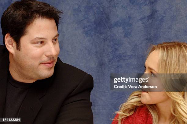 Greg Grunberg and Hayden Panettiere during "Heroes" Press Conference with Milo Ventimiglia, Hayden Panettiere, Greg Grunberg, Ali Larter, Masi Oka...