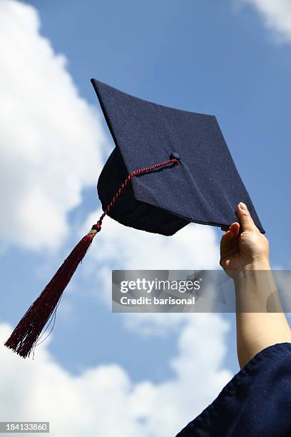 graduation - graduation cap stock pictures, royalty-free photos & images