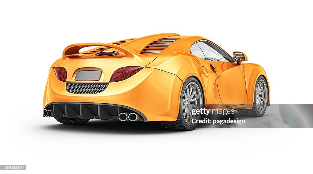 Orange supercar