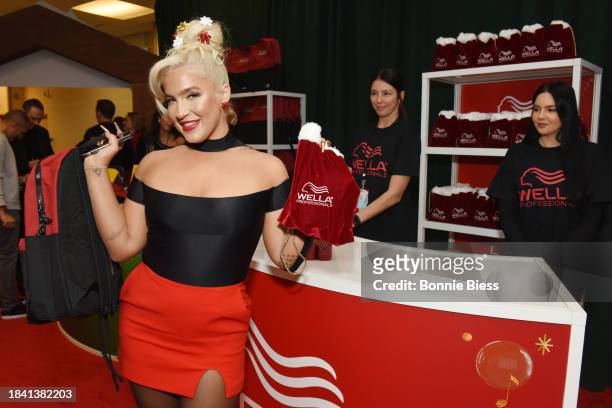 Joelle James visits the Wella gift suite during iHeartRadio z100's Jingle Ball 2023 Presented By Capital One at Madison Square Garden on December 08,...
