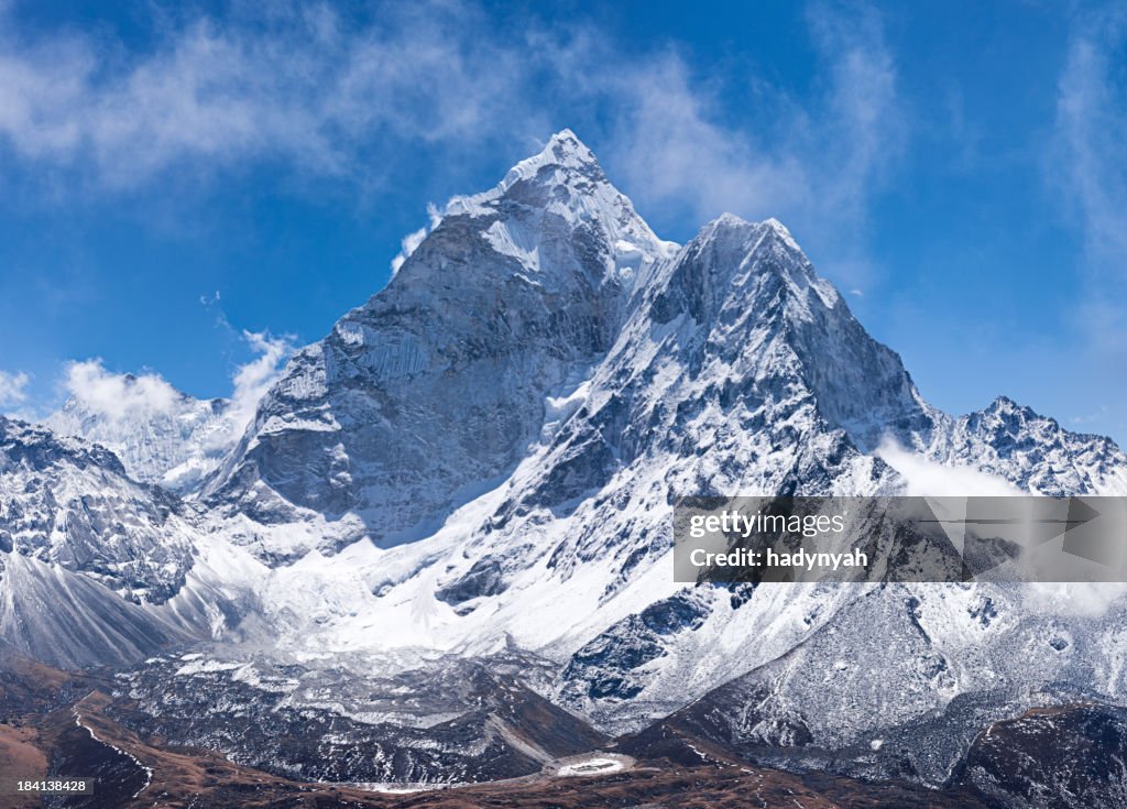 Panorama of Mount Ama Dablam in Nepal