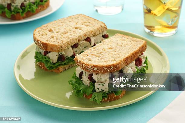 chicken salad sandwich - whole wheat sandwich stock pictures, royalty-free photos & images