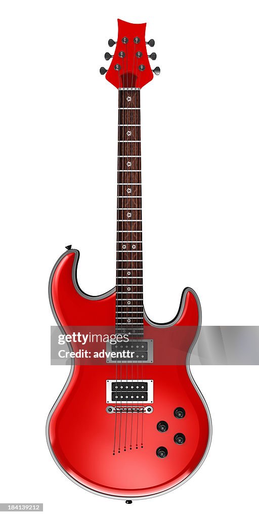 Red electric guitar