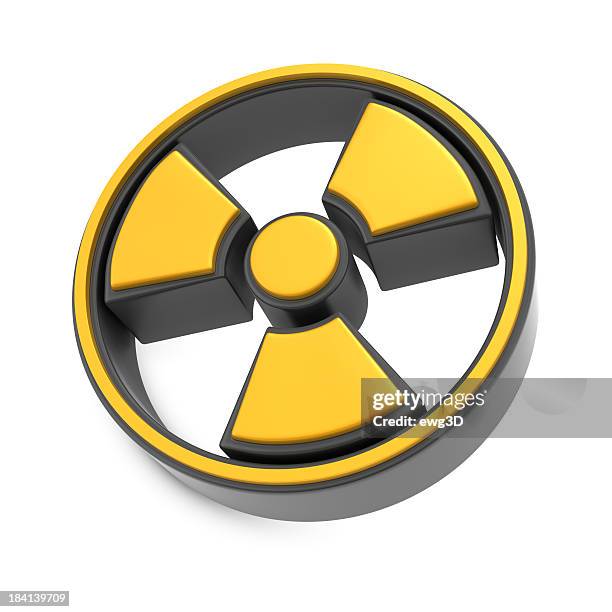 panneau de radiation - radioactive warning symbol photos et images de collection