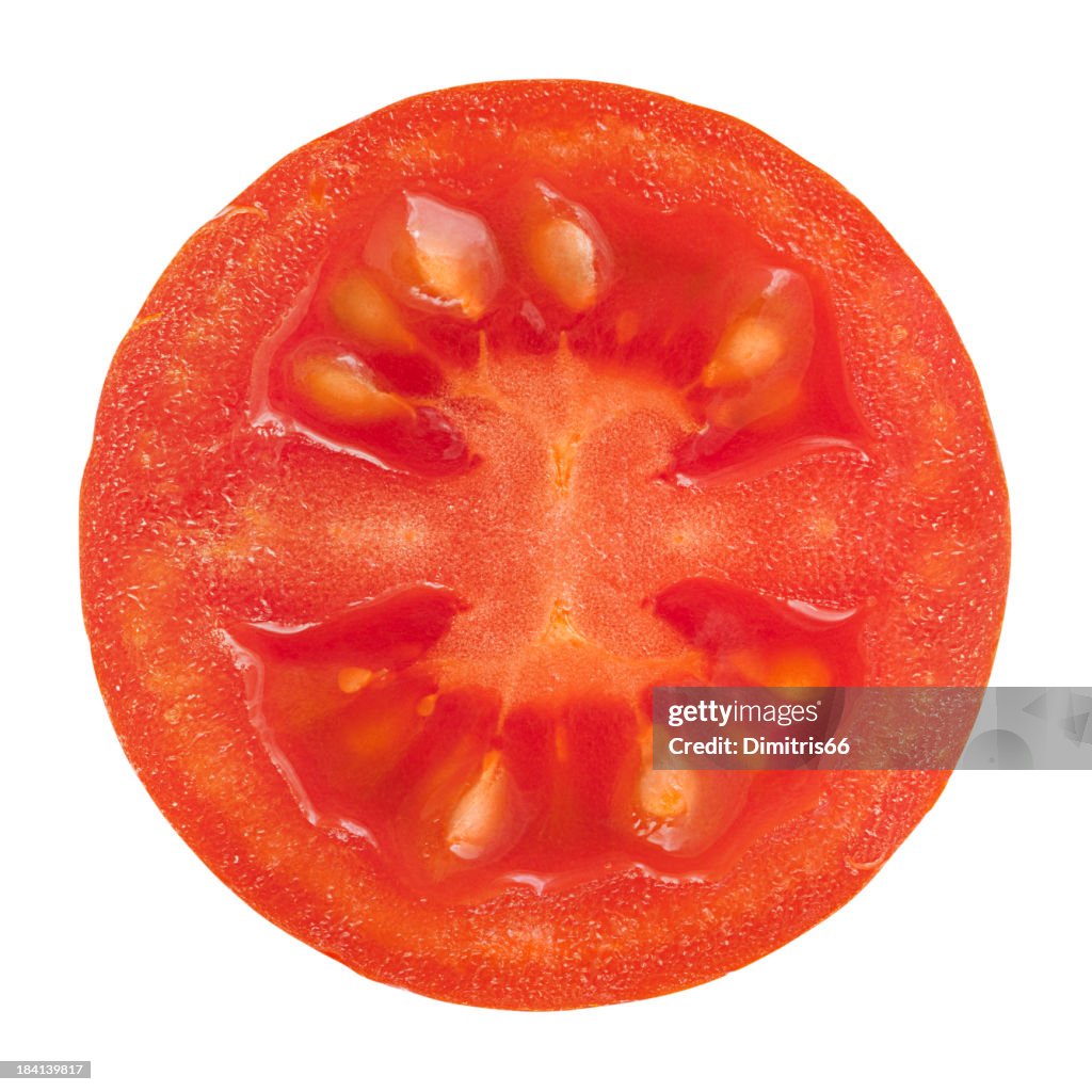 Cherry tomato portion on white