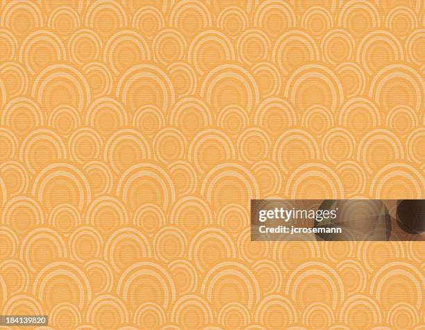orange retro wallpaper - tacky wallpaper stock illustrations