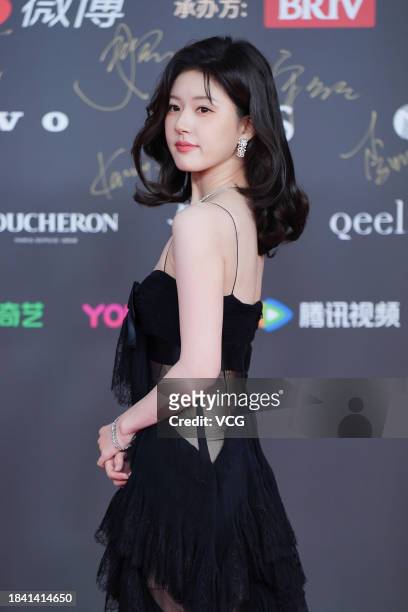 Actress Zhao Lusi attends Weibo TV and Internet Video Summit 2023 on December 5, 2023 in Beijing, China.