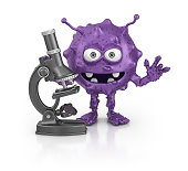 bacterium and microscope