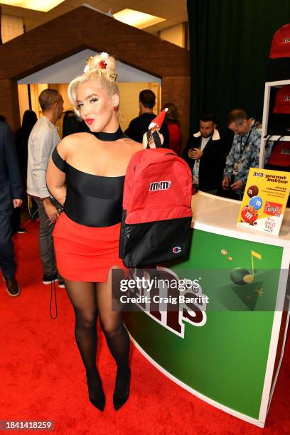 Joelle James visits the M&M's gift suite during iHeartRadio z100's Jingle Ball 2023 Presented By Capital One at Madison Square Garden on December 08,...