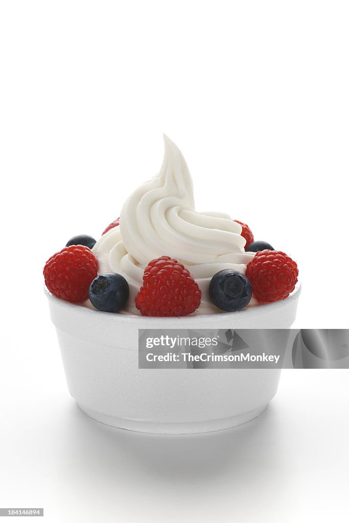Yogur helado con bayas