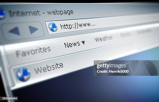 クローズアップ broswer のアドレスバー - ウェブページ ストックフォトと画像