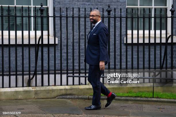 James Cleverly, the Conservative Member of Parliament for Braintree and current Home Secretary, arrives to attend the weekly meeting of Cabinet...