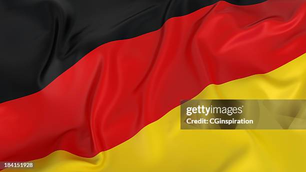 majestic glossy german flag - tysklands flagga bildbanksfoton och bilder