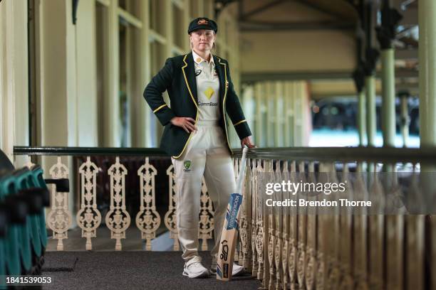 Alyssa Healy poses during a portrait session ahead of her announcement as captain of the Australian women's cricket team across all three formats, at...