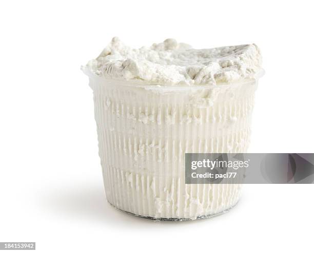 ricotta (clipping path) - ricotta cheese stock pictures, royalty-free photos & images