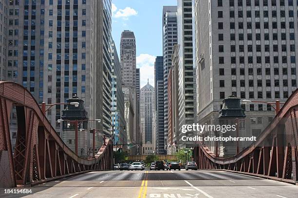 chicago lasalle boulevard and board of trade - chicago lasalle boulevard stock pictures, royalty-free photos & images