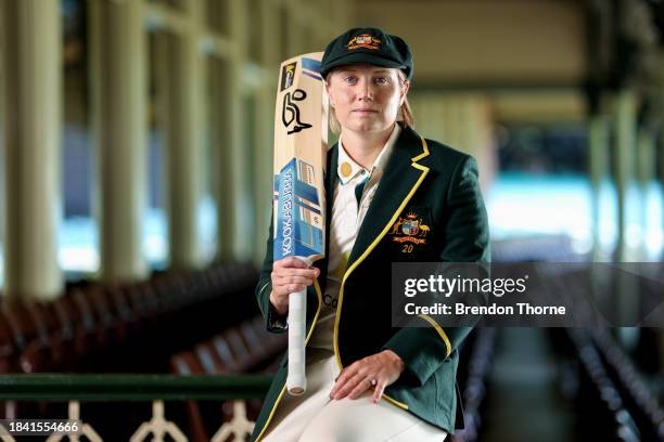 Alyssa Healy poses during a portrait session ahead of her announcement as captain of the Australian women's cricket team across all three formats, at...